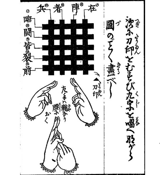 Schwertmudra neun Zeichen Ninja Kuji-Kiri