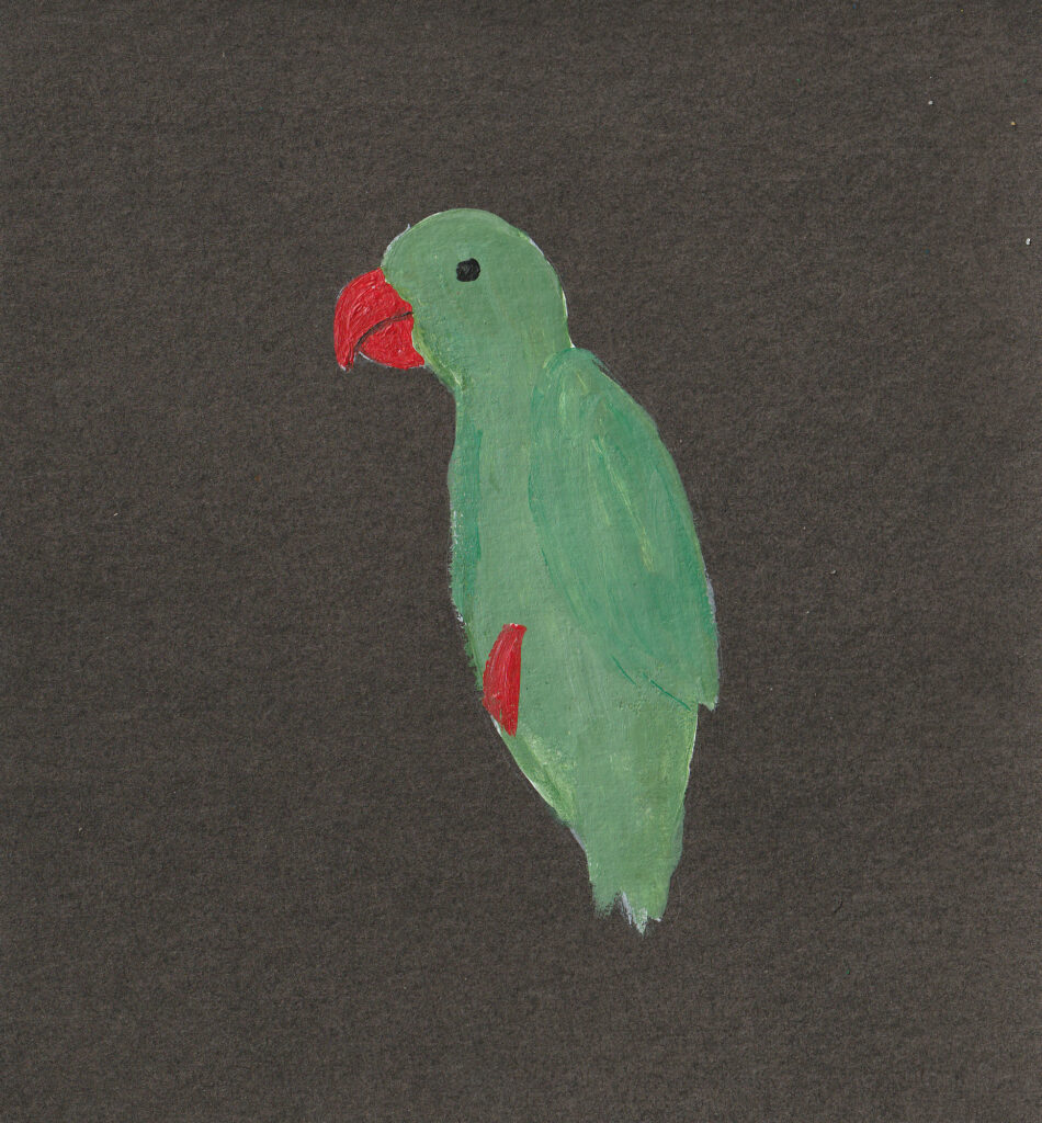 Gruener Papagei