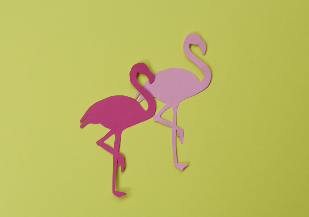 Flamingos Scherenschnitt