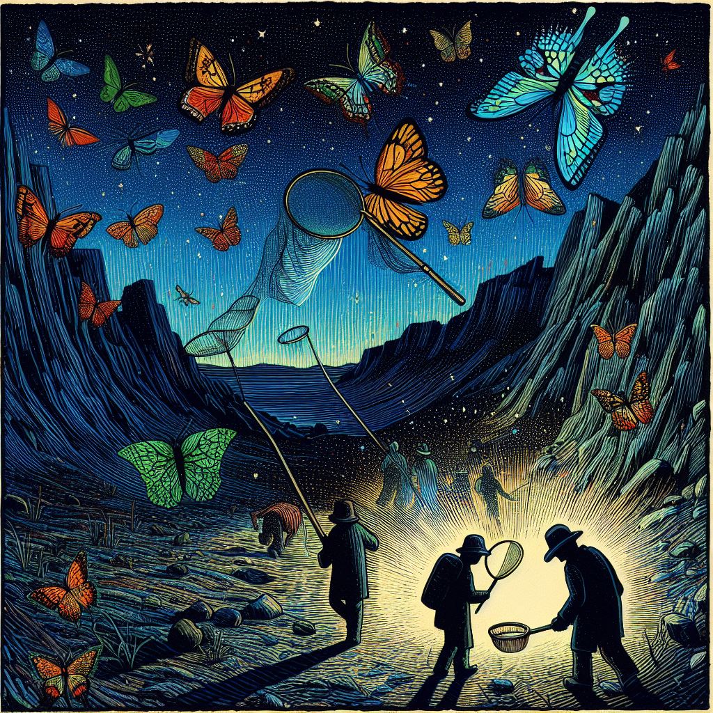 Schmetterlinge aus Licht