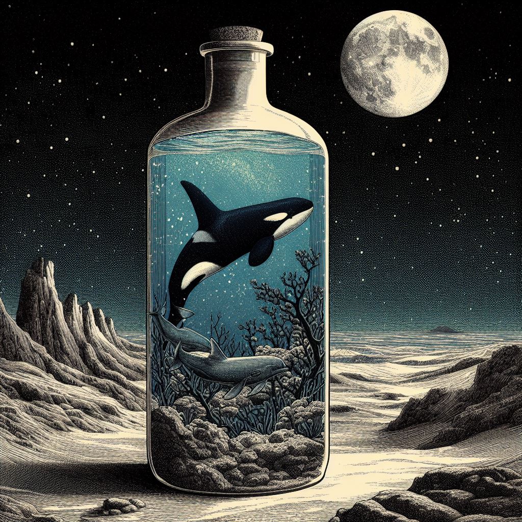 Orca in Flasche