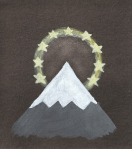 Berg mit Sternenring