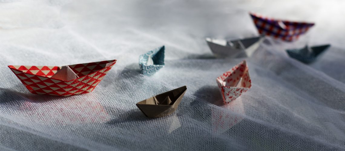 Papierschiff Origami